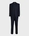 Zegna Men's Melange Trofeo Suit In Blue