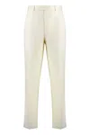 Zegna Wool Chino Pants Featuring Pockets In Nude