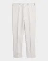 Zegna Men's Wool Linen Flat-front Trousers In Lt Gry Sld