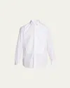 Zegna Chemise De Smoking En Coton Blanc Optique In White