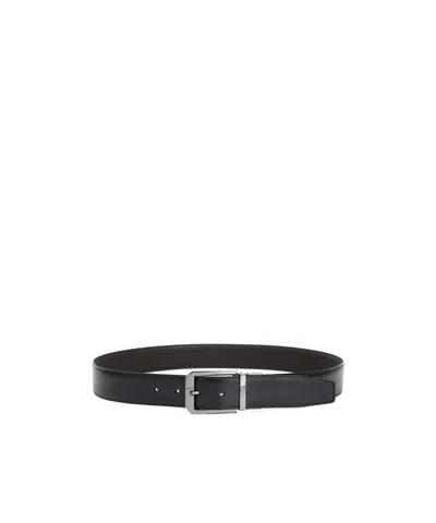 ZEGNA ZEGNA LOGO ENGRAVED BUCKLE BELT