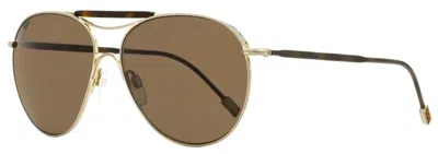 Zegna Metal-frame Pilot Sunglasses In Gold