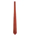 Zegna Micro-pattern Silk Tie In Red