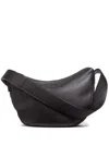 Zegna Black Deerskin Hobo Panorama Mini Bag In Brown
