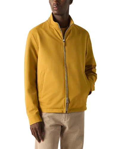 Zegna Microfiber Motorin Blouson Jacket In Yellow
