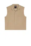 Zegna Microfiber Polyester Vest In Light Taupe