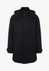 Zegna Versatile Coat With Adjustable Features And Pockets In Black