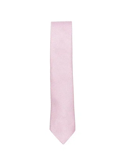 Zegna Micro-patterned Tie In Neutral