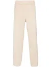 Zegna Mid-rise Cotton Track Trousers In Neutrals