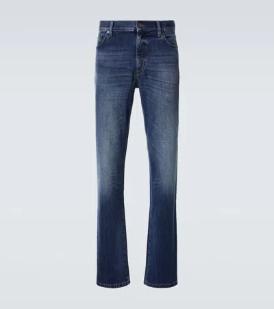Zegna Mid-rise Skinny Jeans In Blue
