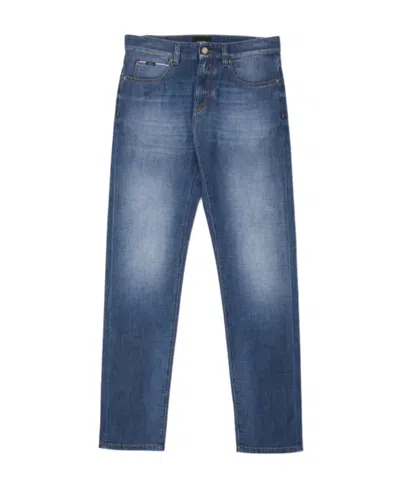 Zegna Middle Waist Straight Tube Jeans In Blue