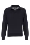 Zegna Midnight Cashmere Blend Polo Shirt In B98