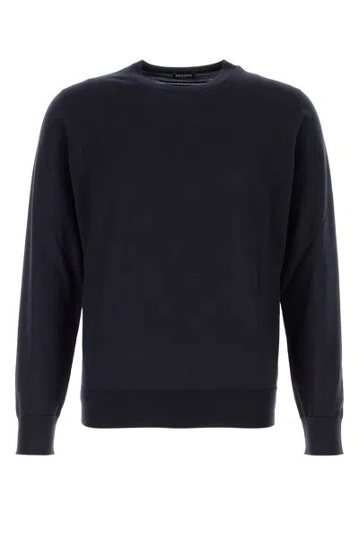 Zegna Midnight Blue Cashmere Blend Sweater
