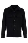 Zegna Pure Cashmere Overshirt In Blue