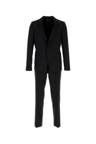 ZEGNA MIDNIGHT BLUE WOOL SUIT