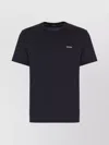 Zegna Midnight Crew Neck Cotton T-shirt In Blue