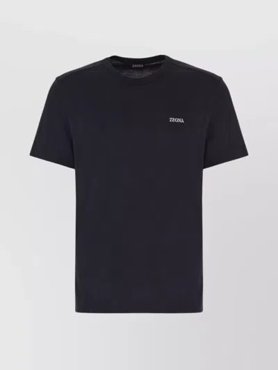 ZEGNA MIDNIGHT CREW NECK COTTON T-SHIRT
