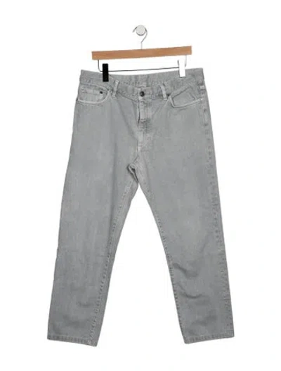 Pre-owned Zegna Mid-rise Straight Leg Jeans In Blue