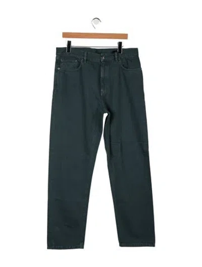 Pre-owned Zegna Mid-rise Straight Leg Jeans W/ Tags In Blue