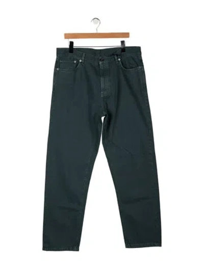 Pre-owned Zegna Mid-rise Straight Leg Jeans W/ Tags In Blue