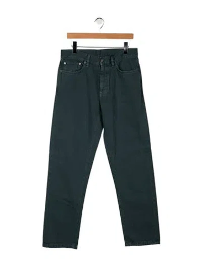 Pre-owned Zegna Mid-rise Straight Leg Jeans W/ Tags In Blue