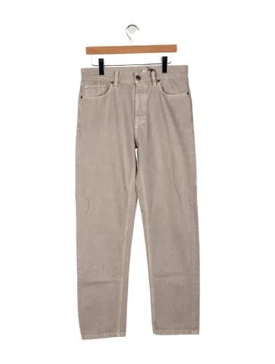 Pre-owned Zegna Mid-rise Straight Leg Jeans W/ Tags In Grey