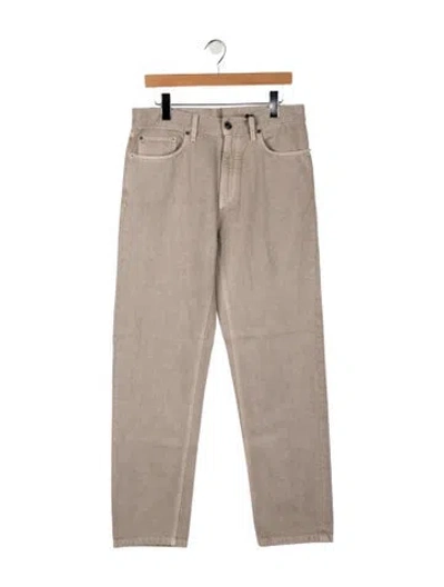 Pre-owned Zegna Mid-rise Straight Leg Jeans W/ Tags In Grey