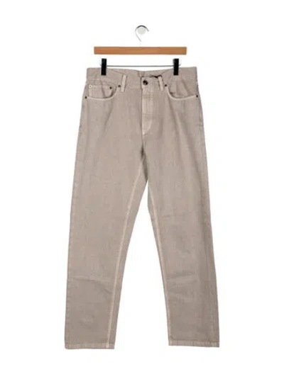 Pre-owned Zegna Mid-rise Straight Leg Jeans W/ Tags In Grey