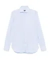 Zegna Spread-collar Long-sleeve Shirt In Blue