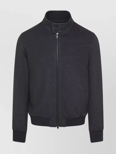 ZEGNA MODERN BLOUSON WITH HIGH COLLAR AND BUTTONS
