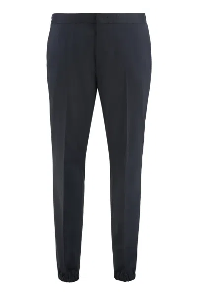 Zegna Modern Fitted Pants In Wool Blend In Blue