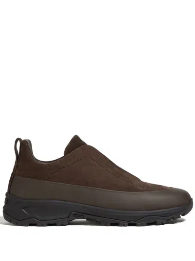 Zegna Monte Sneakers In Brown