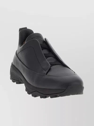 ZEGNA MONTE SNEAKERS WITH TRIPLE STITCHING DESIGN