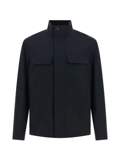 Zegna Motorin 125cc Stand-collar Jacket In Black