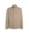 Zegna Veste Militaire Motorin 125cc En Microfibre In Light Taupe