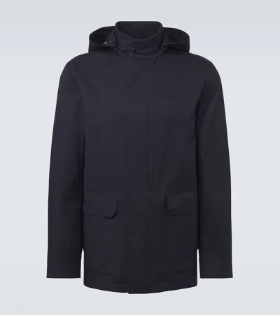 Zegna Motorin 300cc Technical Jacket In Blue