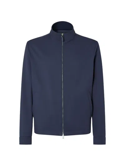 Zegna Motorin Blousonjacke Mit Reissverschluss In Blue