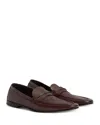 Zegna Light Brown Natural Grain Leather Mocassin Loafer