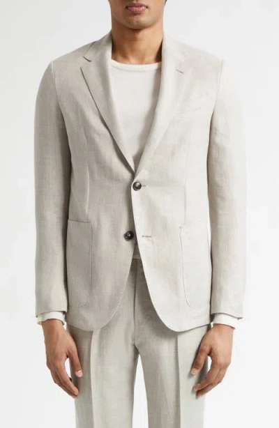 Zegna Natural Wool, Linen & Silk Sport Coat In Multi