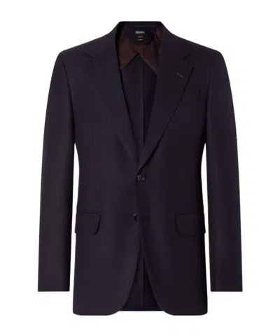 Zegna Navy Blue 15milmil15 Wool Jacket