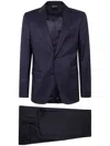 Zegna Navy Blue Blazer In Blau
