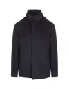 ZEGNA NAVY BLUE CIMA OVERJACKET IN OASIS CASHMERE ELEMENTS ZEGNA