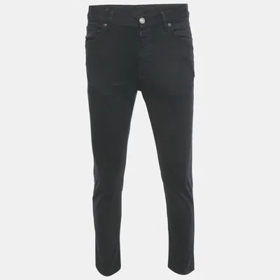 Pre-owned Zegna Navy Blue Gabardine Slim Fit Jeans M/waist 31"