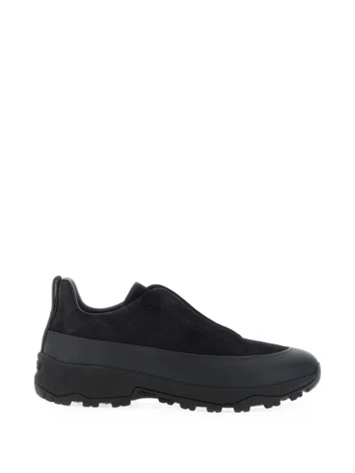 Zegna Triple Stitch Monte Sneakers In Black