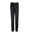 Zegna Navy Blue Logo Casual Pants In Black