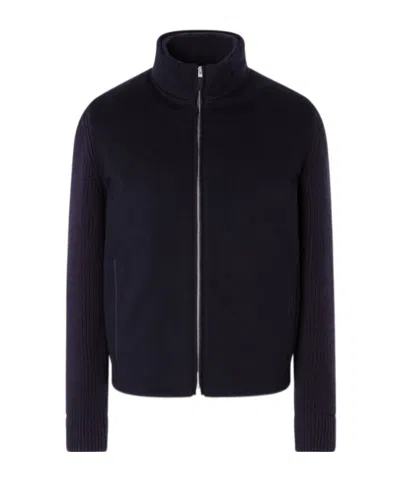 Zegna Navy Blue Oasi Cashmere Full-zip Cardigan