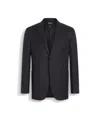 Zegna Vicuna Oasi Cashmere Blazer In Bleu Marine