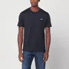 Zegna Navy Blue T-shirt With Logo In Blue