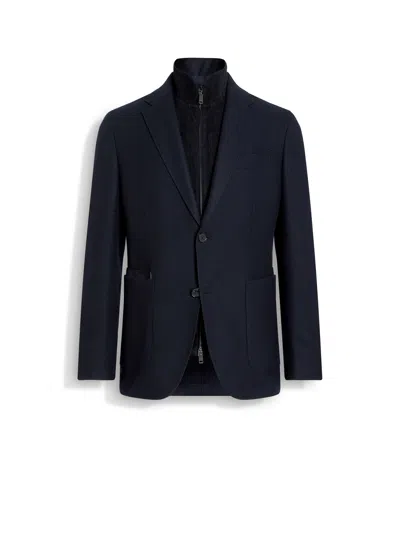 Zegna Navy Blue Trofeo Cashmere Jacket