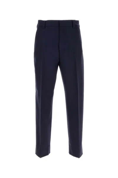 Zegna Navy Blue Wool Pant